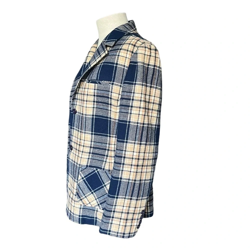 Pendleton Vintage 100% Pure Virgin Wool Plaid Jacket size 15/16
